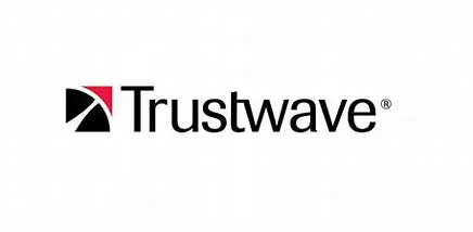 A black and white image of trustwave